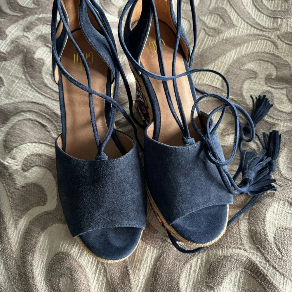 Cabi isla blue wedge sandal - Picture 5 of 6
